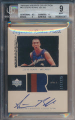 Upper Deck 2003-2004 Exquisite Collection Exquisite Rookie Patch Auto #62 Steve Blake 197/225 / BGS Grade 9 / Auto Grade 10