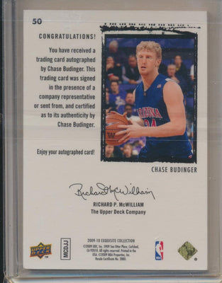 Upper Deck 2009-2010 Exquisite Collection Rookie Auto #50 Chase Budinger 69/225