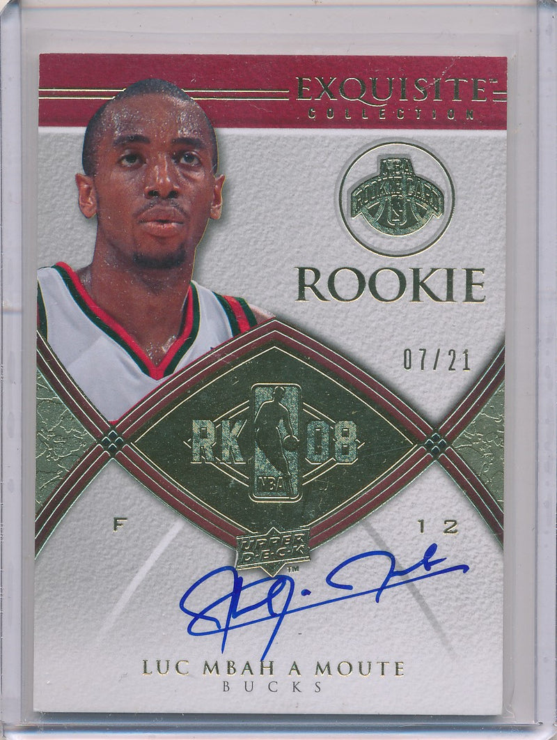 Upper Deck 2008-2009 Exquisite Collection Rookie Parallel #98 Luc Mbah A Moute 7/21