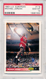 Upper Deck 1993 European  #118 Michael Jordan  / PSA Grade 10