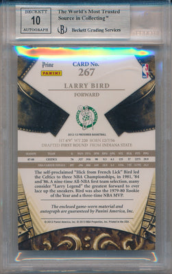 Panini 2012-2013 Prefered Silhouettes Prime #267 Larry Bird 4/10 / BGS Grade 8.5 / Auto Grade 10