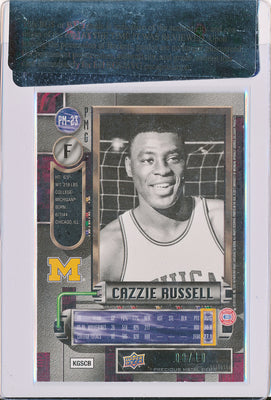 Upper Deck 2011-12 Fleer Retro Precious Metal Gems GREEN #PM-23 Cazzie Russell 8/10 / BGS Grade 9