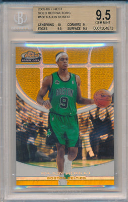 Topps 2005-06 Finest Gold Refractors #160 Rajon Rondo 17/59 / BGS Grade 9.5