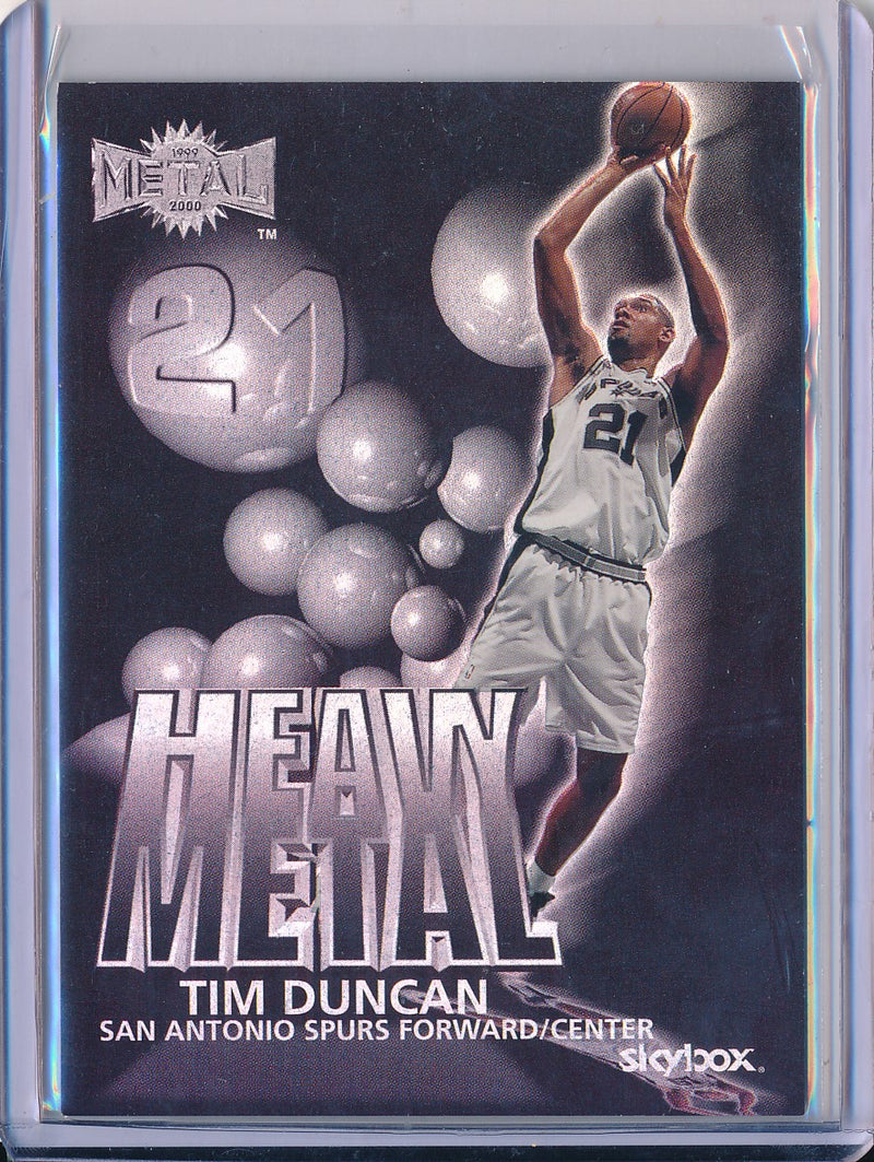 SkyBox 1999-2000 Metal Universe Heavy Metal #8/10H Tim Duncan