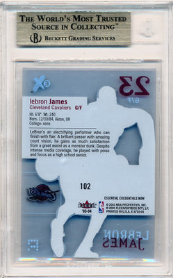 Fleer 2003-2004 E-X Essential Credentials-Now #102 Lebron James 79/102 / BGS Grade 9.5