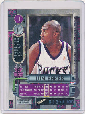 Skybox 1997-1998 Metal Universe Championship Precious Metal Gems Red #11 Vin Baker 13/100