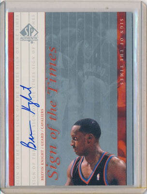 Upper Deck 1999-2000 SP Authentic Sign Of The Times #BR Brevin Knight