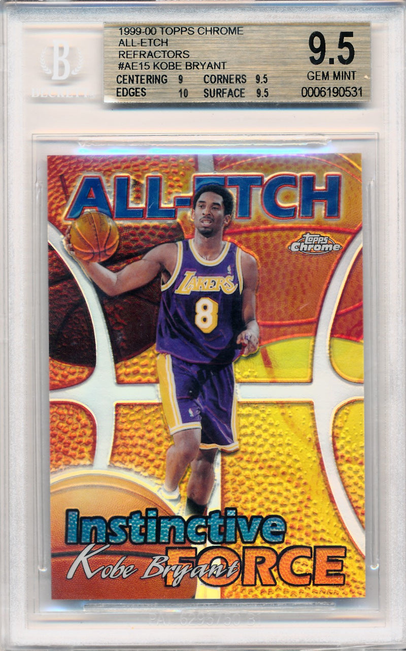 Topps 2000 Chrome All-Etch Refractors #AE15 Kobe Bryant  / BGS Grade 9.5