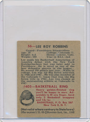 Providence Steamrollers  #56 Lee Roy Robbins  / PSA Grade