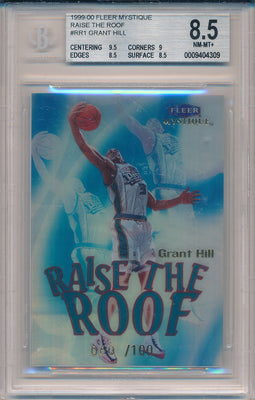 Fleer 1999-2000 Mystique Raise the Roof #1/10RR Grant Hill 60/100 / BGS Grade 8.5