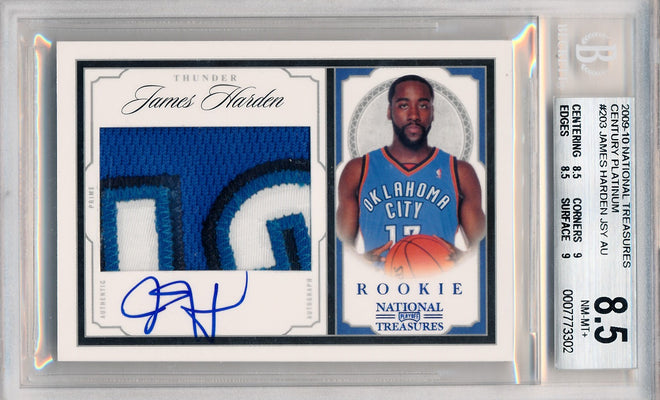 Panini 2009-2010 National Treasures Century Platinum #203 James Harden 2/5 / BGS Grade 8.5 / Auto Grade 10