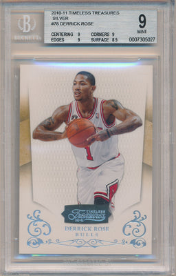 Panini 2010-11 Timeless Treasures Silver #78 Derrick Rose 14/25 / BGS Grade 9