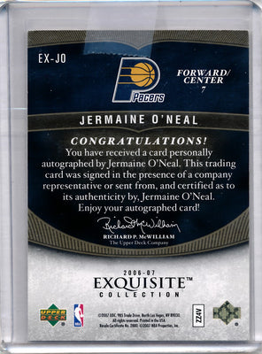 Upper Deck 2006-2007 Exquisite Collection Exquisite Enshrinements #EXJO Jermaine O'neal 22/25