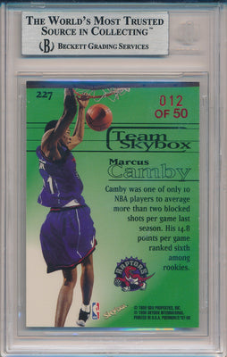 SkyBox 1997-1998 Premium Star Rubies #227 Marcus Camby 12/50 / BGS Grade 9