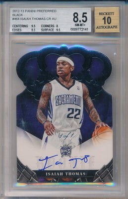 Panini 2012-2013 Prefered Black #464 Isiah Thomas 1/1 / BGS Grade 8.5 / Auto Grade 10