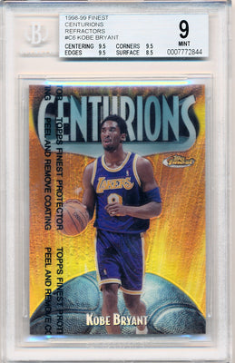 Topps 1998-1999 Finest Centurions Refractors #C6 Kobe Bryant 8/75 / BGS Grade 9