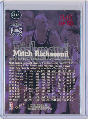 SkyBox 1997-1998 Premium Star Rubies #73SR Mitch Richmond 40/50