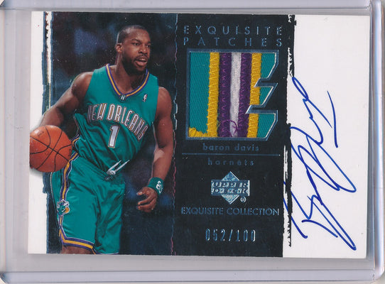 Upper Deck 2003-2004 Exquisite Collection Patches Autographs #AP-BD Baron Davis 52/100