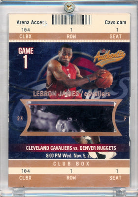 Fleer 2003-2004 Rookie Authentix Club Box #104 Lebron James 83/100