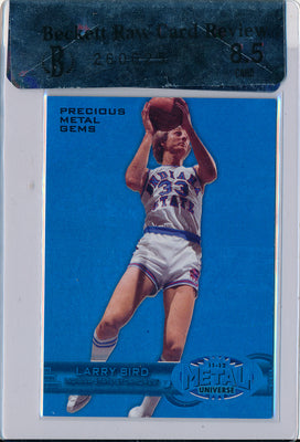 Upper Deck 2011-12 Fleer Retro Precious Metal Gems BLUE #PM-37 Larry Bird 14/50 / BGS Grade 8.5