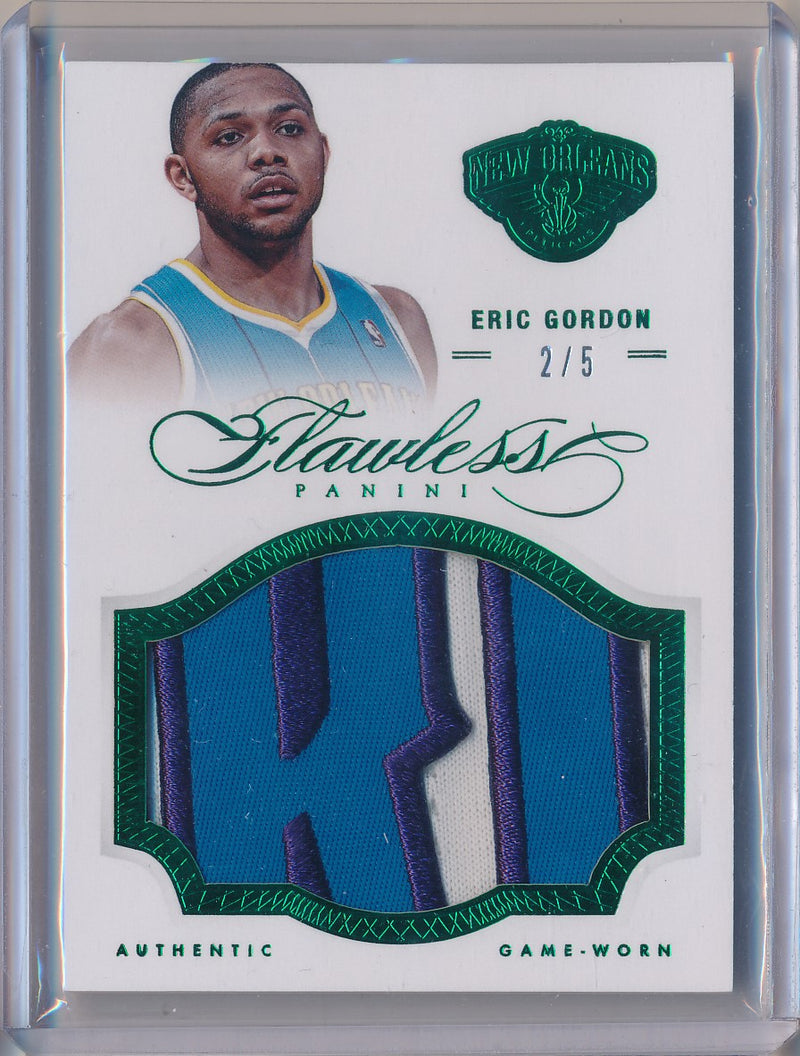 Panini 2012-2013 Flawless Emerald Jumbo Patches #26 Eric Gordon 2/5