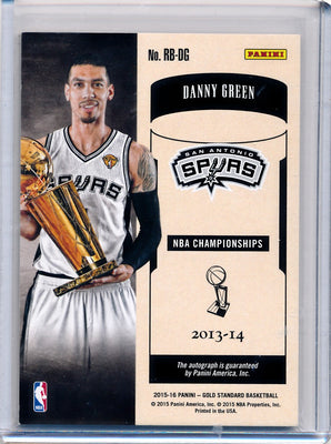 Panini 2015-2016 Gold Standard Ring Bearers Autographs #RB-DG Danny Green 45/49