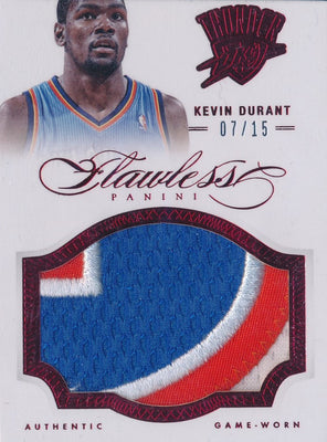 Panini 2012-2013 Flawless Ruby Jumbo Patches #38 Kevin Durant 07/15 / BGS Grade 9