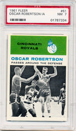 Fleer 1961 Cincinnati Royals  #61 Oscar Robertson  / PSA Grade 7