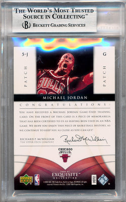 Upper Deck 2006-2007 Exquisite Collection Patches #5P Michael Jordan 10/10 / BGS Grade 9