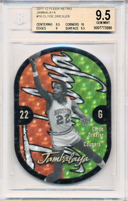 Upper Deck 2011-12 Fleer Retro Jambalaya #16/21JB Clyde Drexler  / BGS Grade 9.5