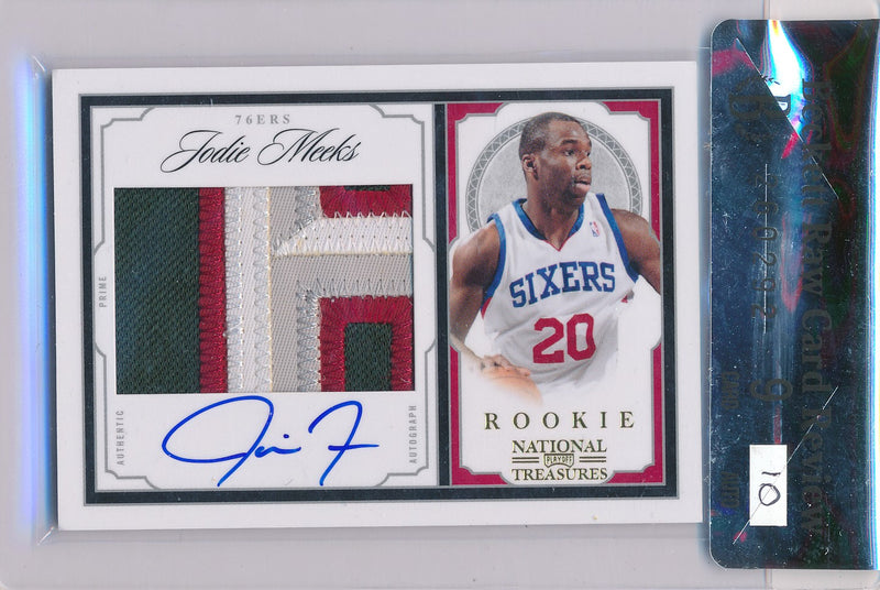 Panini 2009-2010 National Treasures Century Gold #233 Jodie Meeks 15/25 / Auto Grade 10