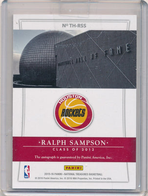 Panini 2015-2016 National Treasures  Treasures Of The Hall #TH-RSS  Ralph Sampson 5/10