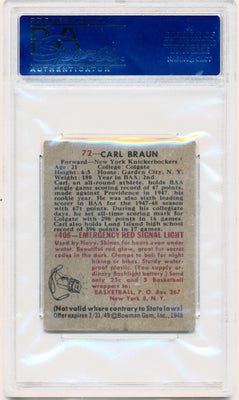 Topps Bowman 1948   #72 Carl Braun  / PSA Grade 4