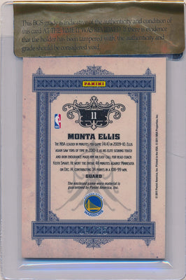 Panini 2011-2010 Gold Standard Gold Bars #11 Monta Ellis 4/25 / BGS Grade 7.5