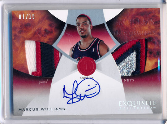 Upper Deck 2006-2007 Exquisite Collection Emblems Of Endorsement #EMMW Marcus Williams 1/15