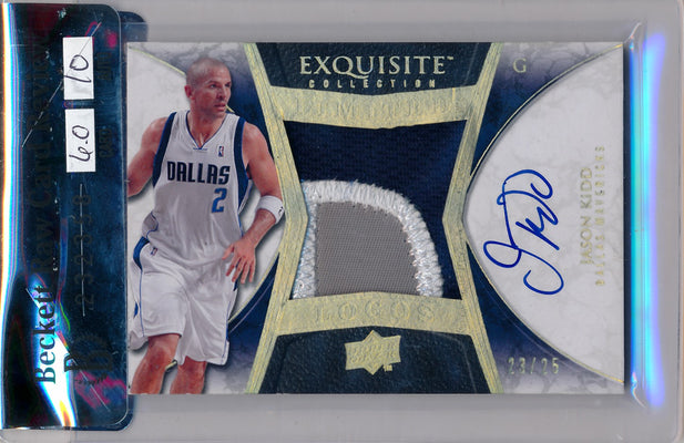 Upper Deck 2008-2009 Exquisite Collection Limited Logos #LLJK Jason Kidd 23/25 / Auto Grade 10