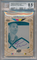 Upper Deck 2008-09 Exquisite Collection Press Plates Cyan #93 Russell Westbrook 1/1 / BGS Grade 8.5 / Auto Grade 10