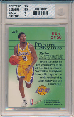 SkyBox 1997-1998 Premium Star Rubies #226 Kobe Bryant 46/50 / BGS Grade 8