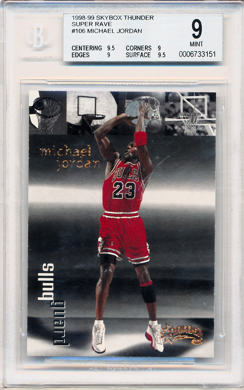 Skybox 1998-1999 Thunder Super Rave #106 Michael Jordan 21/25 / BGS Grade 9