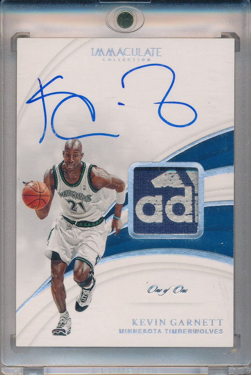 Panini 2018-2019 Immaculate Collection Basketball #SN-KGN Kevin Garnett 1/1