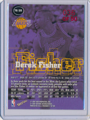 SkyBox 1997-1998 Premium Star Rubies #76SR Derek Fisher 36/50