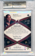 Upper Deck 2008-2009 Exquisite Collection Rookie Parallel #83 Mario Chalmers 4/6 / BGS Grade 9.5 / Auto Grade 10