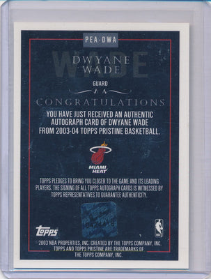 Topps 2003-2004 Certified Basketball #PEA-DWA Dwyane Wade