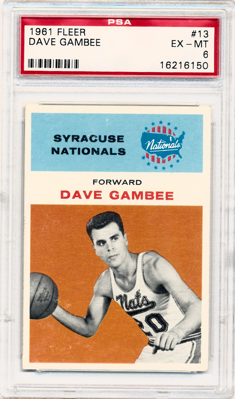 Fleer 1961 Syracuse Nationals  #13 Dave Gambee  / PSA Grade 6