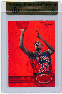 Skybox 1997-1998 Metal Universe Championship Precious Metal Gems Red #27 Allan Houston 38/100