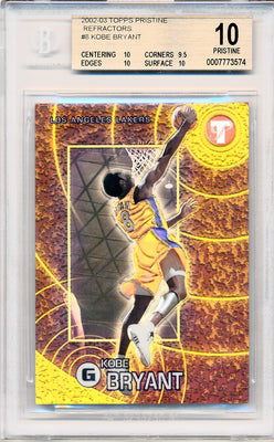 Topps 2002-2003 Pristine Refractors #8 Kobe Bryant 19/50 / BGS Grade 10