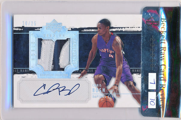 Upper Deck 2003-2004 Exquisite Collection Noble Nameplates #NN-CB Chris Bosh 18/25 / Auto Grade 10