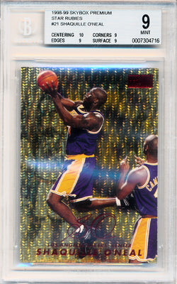 SkyBox 1998-99 Premium Star Rubies #21 Shaquille Oneal 25/50 / BGS Grade 9