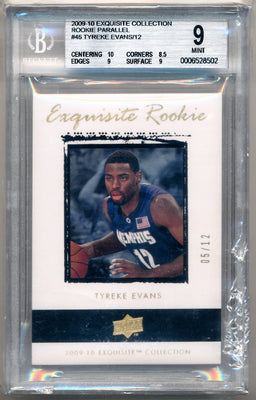 Upper Deck 2009-2010 Exquisite Collection Rookie Parallel #46 Tyreke Evans 5/12 / BGS Grade 9 / Auto Grade None