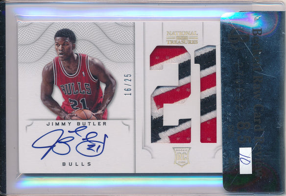 Panini 2012-2013 National Treasures Rookie Card #127 Jimmy Butler 16/25 / BGS Grade 8.5 / Auto Grade 10